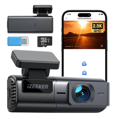 Izeeker dash cam wifi - 2.5k,