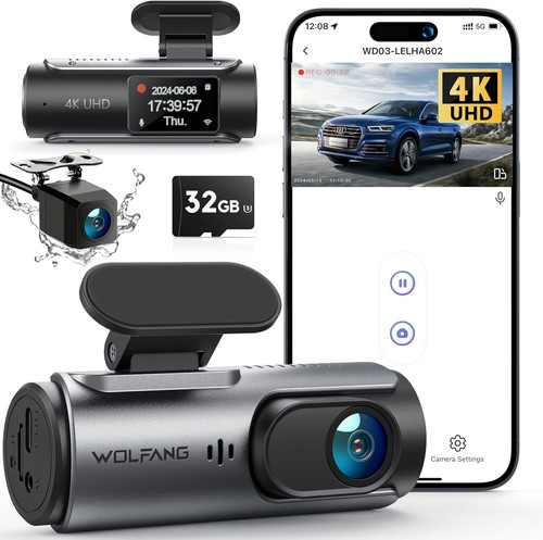 Dash cam auto doppia wifi - dash, 4k,